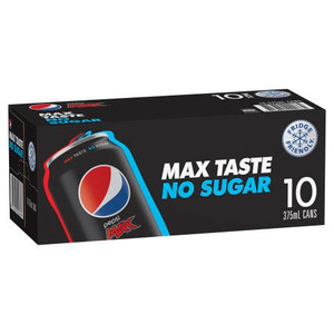 PEPSI MAX COLA CANS 10X375M