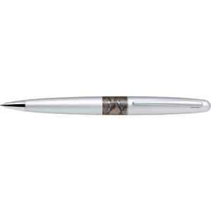 PILOT MR BALLPOINT PEN MR2 Python Silver Barrel Medium Black Ink