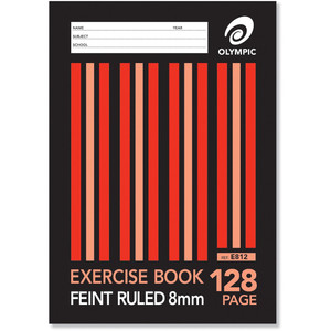 TUDOR & OLYMPIC EXERCISE BOOKS A4 128P 8mm Ruled E812