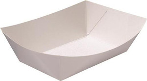 CAST AWAY TRAY CARDBOARD WHITE 3 (CA-TR3-W) 125S