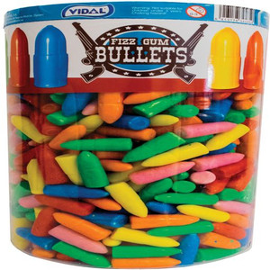 VIDAL CANDY FIZZY GUM BULLETS 1.89KG