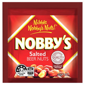 NOBBYS SALTED BEER NUTS 50GM