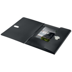 LEITZ RECYCLE 3 FLAP FOLDER PP A4 BLACK
