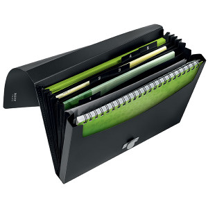 LEITZ RECYCLE 5 POCKET EXPANDING FILE PP A4 BLACK