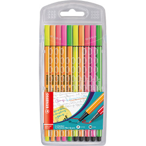 STABILO POINT 88 FINELINER NEON 10 PACK