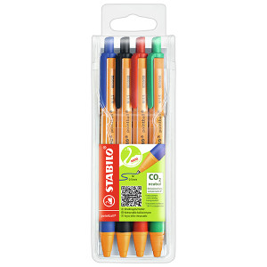 STABILO POINTBALL BALLPOINT ASSORTED PK4