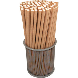 Rainbow 6mm Individually Wrapped Paper Straws Natural Carton of 2000