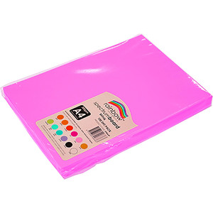 Rainbow Spectrum Board A4 220gsm Pink 100 Sheets