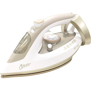 Nero 700 Steam / Dry Ceramic Iron Auto-Off White and Champagne