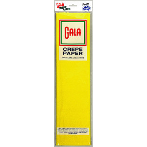 Alpen Gala Crepe Paper 240 x 50cm Canary Pack Of 12