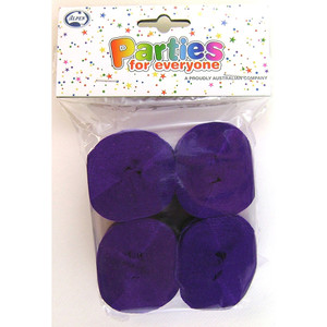 Alpen Parties For Everyone Crepe Streamers 35mm x 13m Purple Pack Of 4