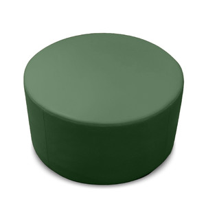 K2 Marbella Mawson Senior Round Ottoman 700mm Diameter Green PU Leather