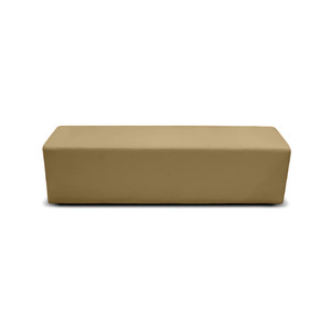 K2 Marbella Burke Senior Rectangle Ottoman 1480mmW Beige PU Leather