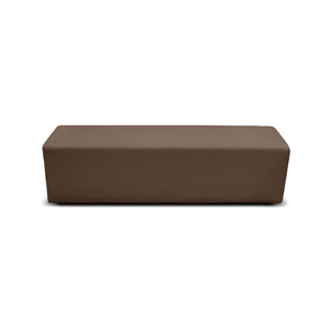 K2 Marbella Burke Senior Rectangle Ottoman 1480mmW Dark Brown PU Leather