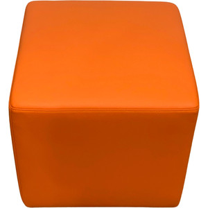 K2 Marbella Cook Junior Square Ottoman Orange PU Leather