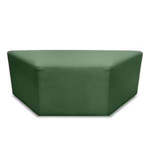 K2 Marbella Sturt Trapezium Ottoman Green PU Leather