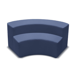 K2 Marbella Polo Concave 2 Seater Chair With Low Back 800W x 670D x 800mmH Blue PU