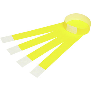 REXEL WRIST BANDSWith Serial Number Fluoro Yellow Pk100