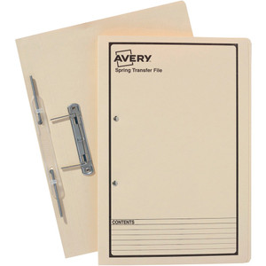 AVERY SPRING TRANSFER FILE MANILLA PRINTED BLACK 86804