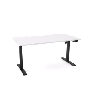 OLG Q-Stand Electric Sit Stand Desk 1500Wx800Dx720-1200mmH White Top and Black Frame