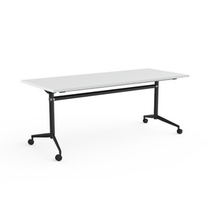 OLG Uni Flip Top Table 1800W x 750D x 720mmH White Top Black Frame