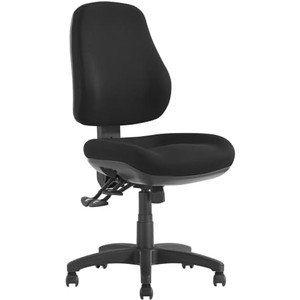 Newton High Back Task Chair 3 Lever No Arms Black Fabric