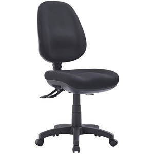 P350 High Back Task Chair 3 Lever No Arms Black Fabric