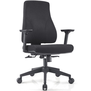 Sylex Madison Mid Back Chair Mesh Back Fabric Seat Black