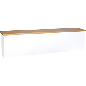 Logan Reception Desk Hob 1800W x 300D x 450mmH White And Oak