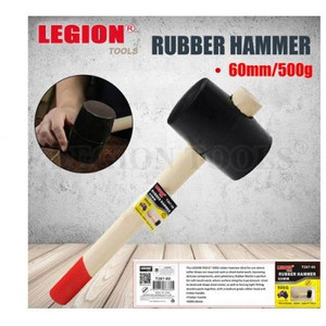Rubber Hammer with Wood Handle