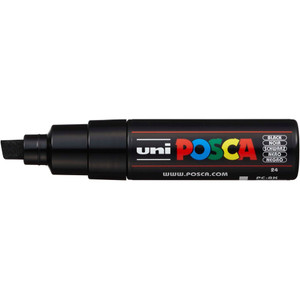 UNIBALL POSCA POSTER MARKER 8mm Chisel Black