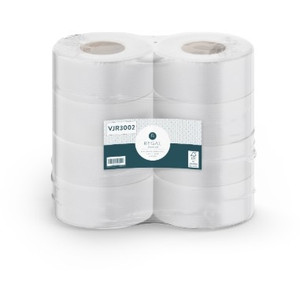 Regal Premium 2 Ply Perforated Jumbo Roll 300m, Pack of 8