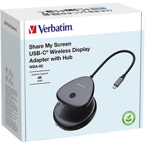 Verbatim WDA-02 Share My Screen 4K Wireless Adapter