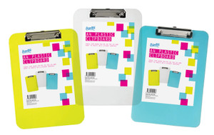 Bantex Acrylic Clipboards - Assorted
