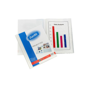 Bantex Project File Fixed Display Book A4 20 Pockets - Clear (3312-08)
