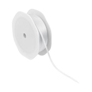 Satin Ribbon 3mm x 25m Roll - White