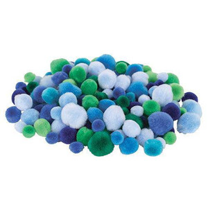 Pom Poms Assorted Cool Colours Pack of 300