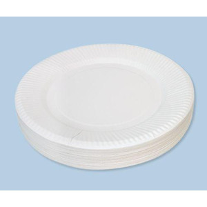 Paper Plates White Pack of 50 - 23cm