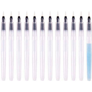 Water Brush Refillable Medium Pack of 12