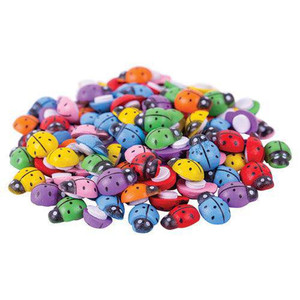 Coloured Wooden Ladybugs Pack of 200