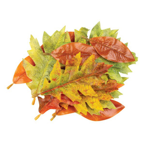 Autumn Leaves Assorted Plastic Pack of 50