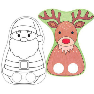 Cardboard Christmas Finger Puppets Pack of 30