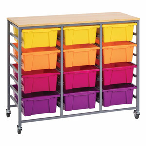 Triple Tote Tray Trolley Kits - Triple Kit - Sunrise