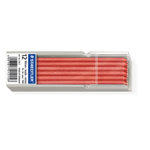 Staedtler 218 Lead Lumocolor Non-Permanent Refills ~3mm - Red, Pack of 12
