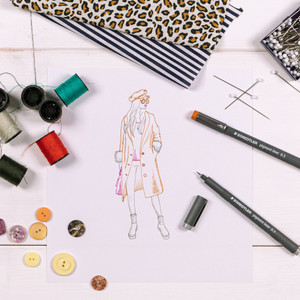 Staedtler 308 Pigment Liner 0.3mm - Wallet of 6 Assorted Colours