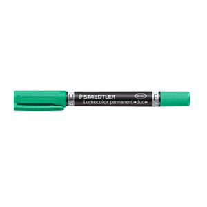 Staedtler 348 Lumocolor Duo Permanent Marker - Green, Each