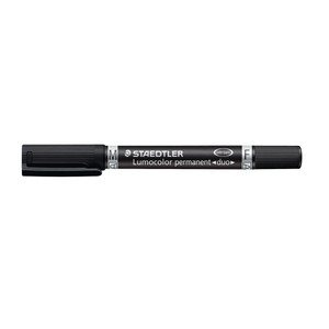 Staedtler 348 Lumocolor Duo Permanent Marker - Black, Each