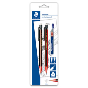 Staedtler Tradition 763 Mechanical Pencil - 0.5mm - Card of 2 Plus Leads