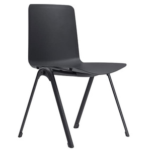 Aria Stackable Hospitality Chair in Black Plastic