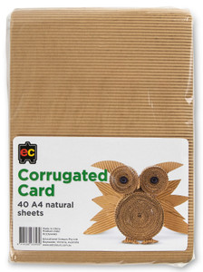 Corrugated Card - Natural, Pack of 40